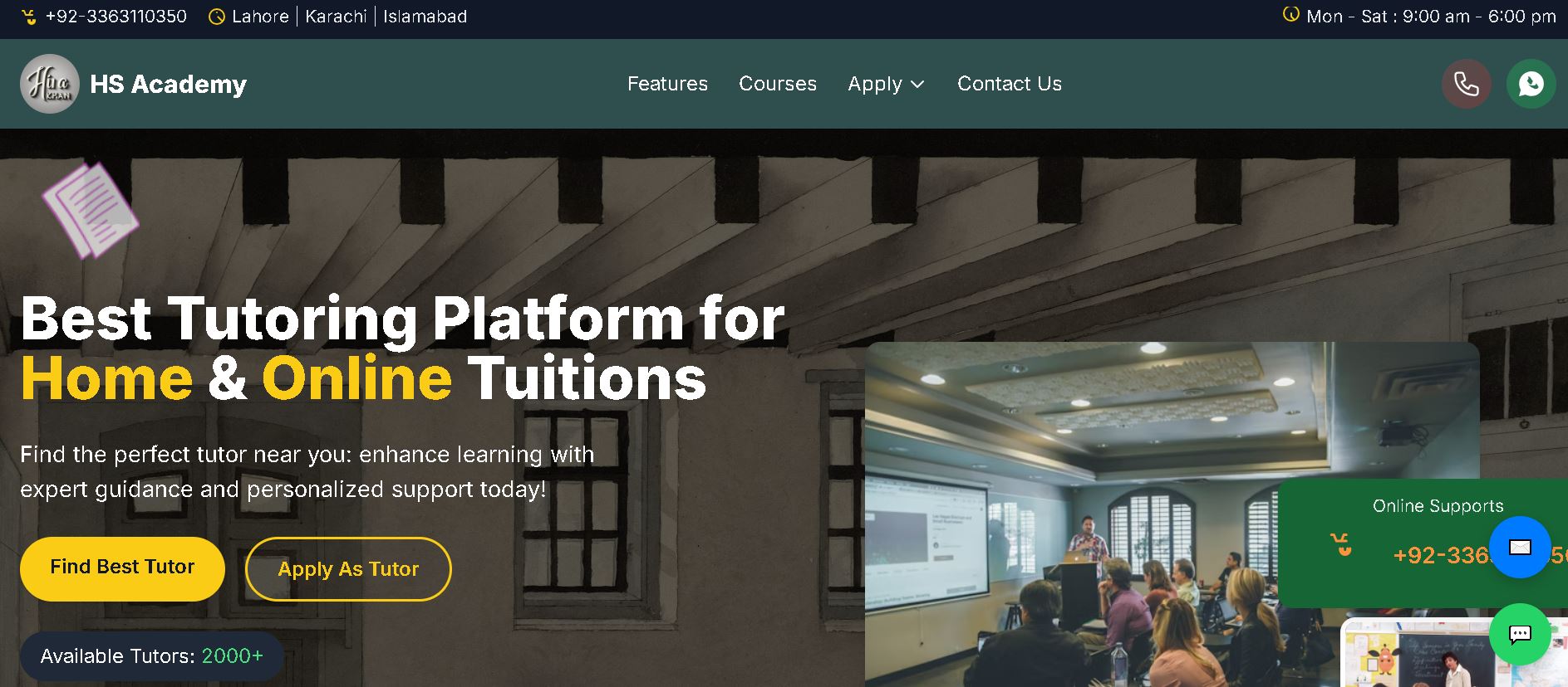 HSKhaan Portfolio Project Screenshot