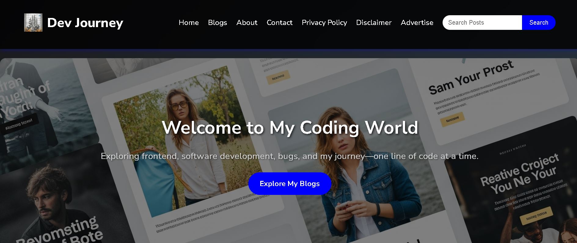 Personal Blog Project Screenshot